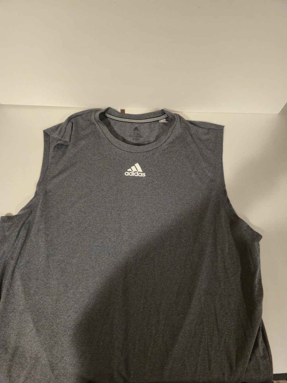 adidas Men’s Dark Gray Athletic Tank with White Logo